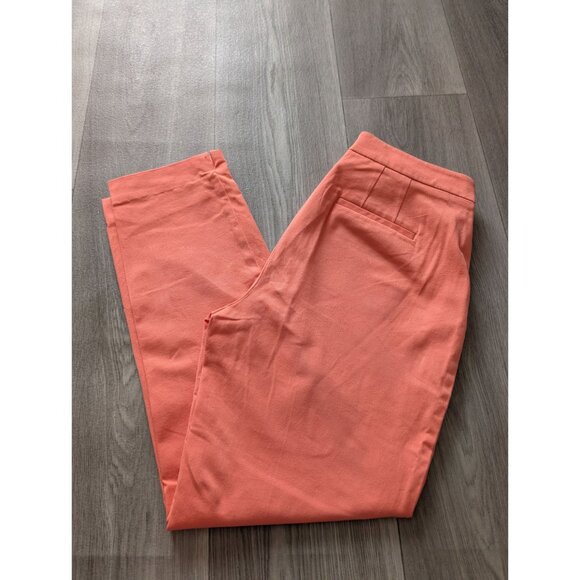Talbots Womens Chatham Ankle Curvy Pants Size 4 Coral 53% Cotton Blend Stretch - Picture 2 of 6
